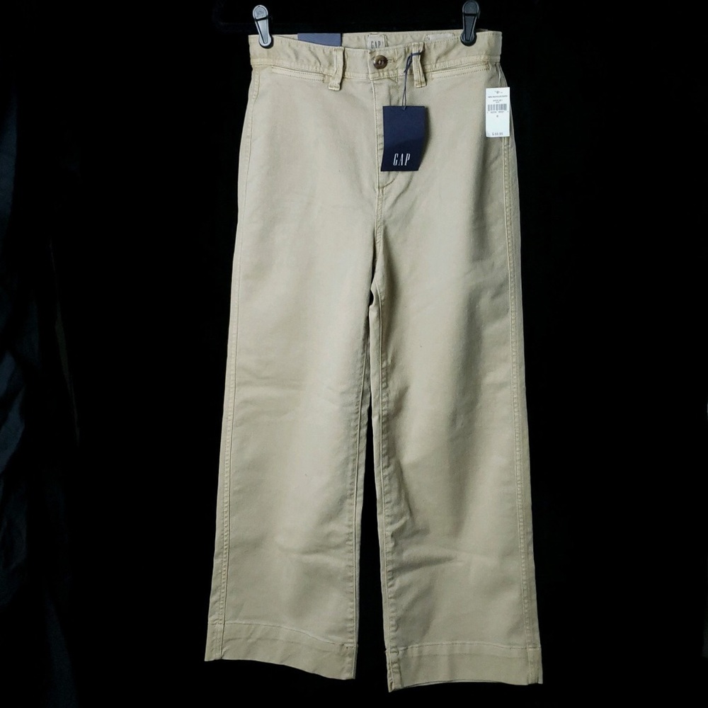 GAP high rise wide leg khakis